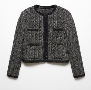 Mango Women's Trim tweed jacket Size S